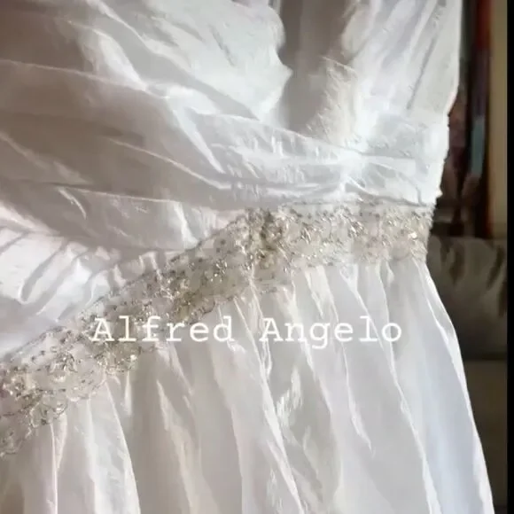 NWT Alfred Angelo Special Occasion Wedding Dress Short Strapless SEE VIDEO Gorg - Picture 3 of 8